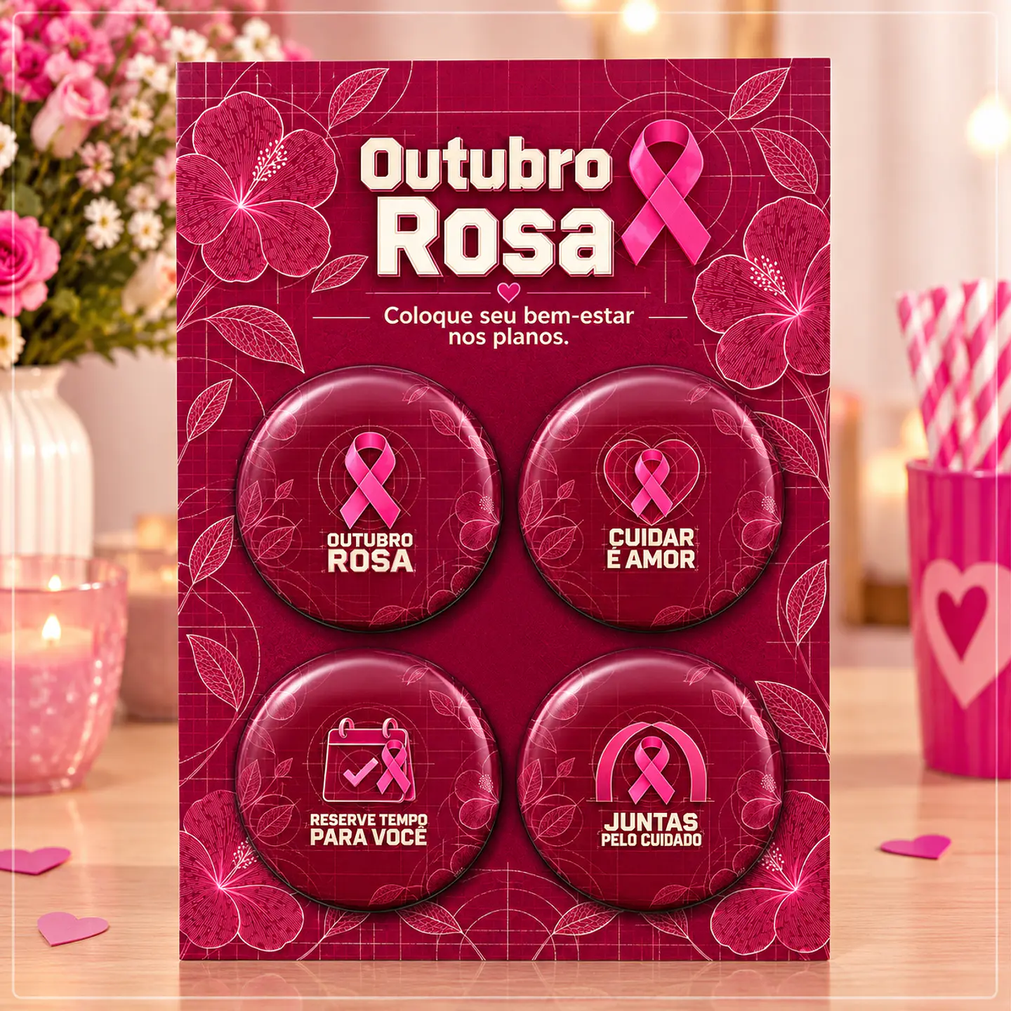 Arquivo de Corte Bottons Outubro Rosa 11 1