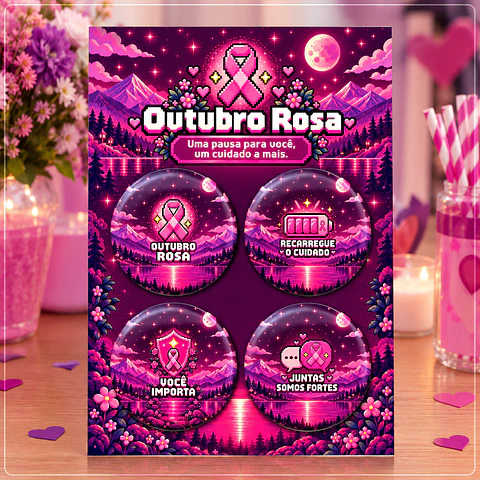 Arquivo de Corte Bottons Outubro Rosa 10
