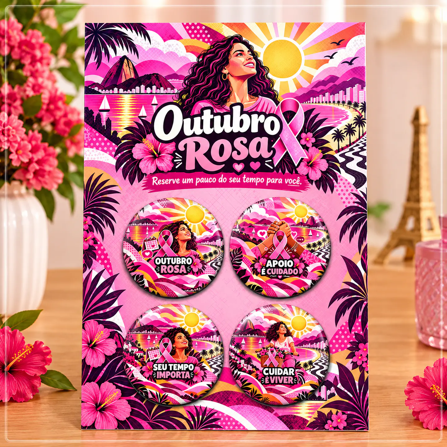 Arquivo de Corte Bottons Outubro Rosa 7 1
