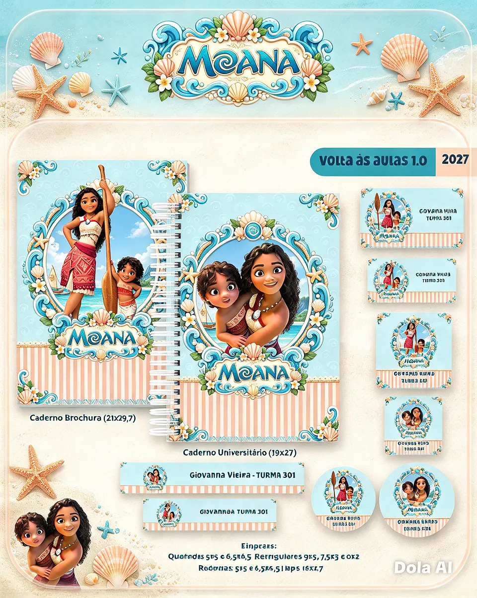 Encadernação - Coleção Escolar Moana 1