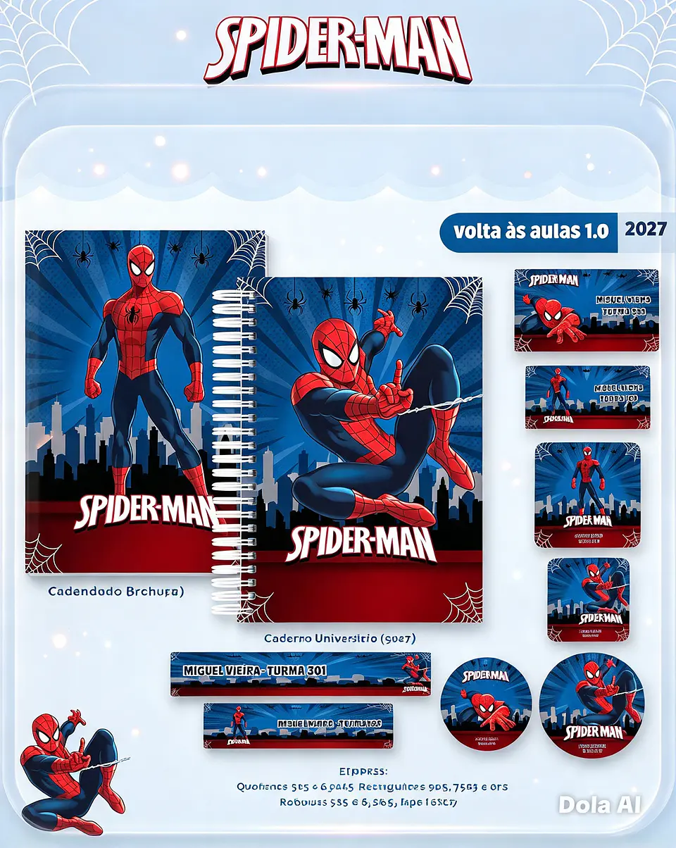 Encadernação - Coleção Escolar Homem Aranha 1