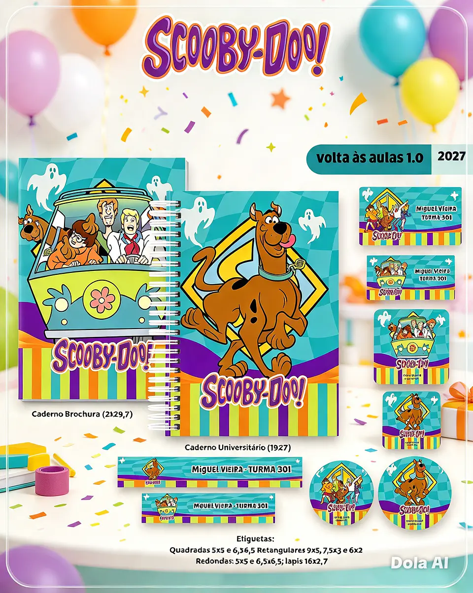 Encadernação - Coleção Escolar Scooby Doo 1