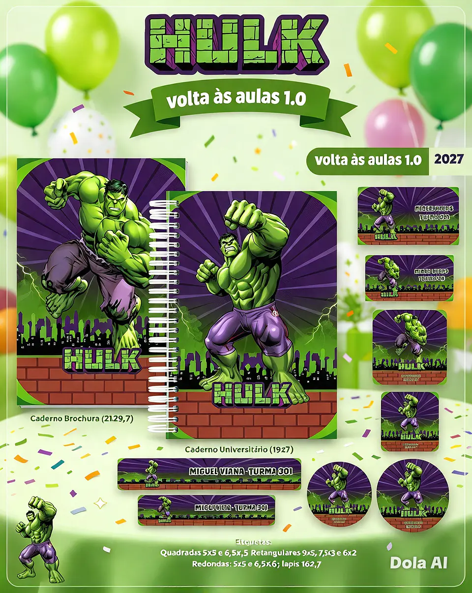 Encadernação - Coleção Escolar Hulk 1