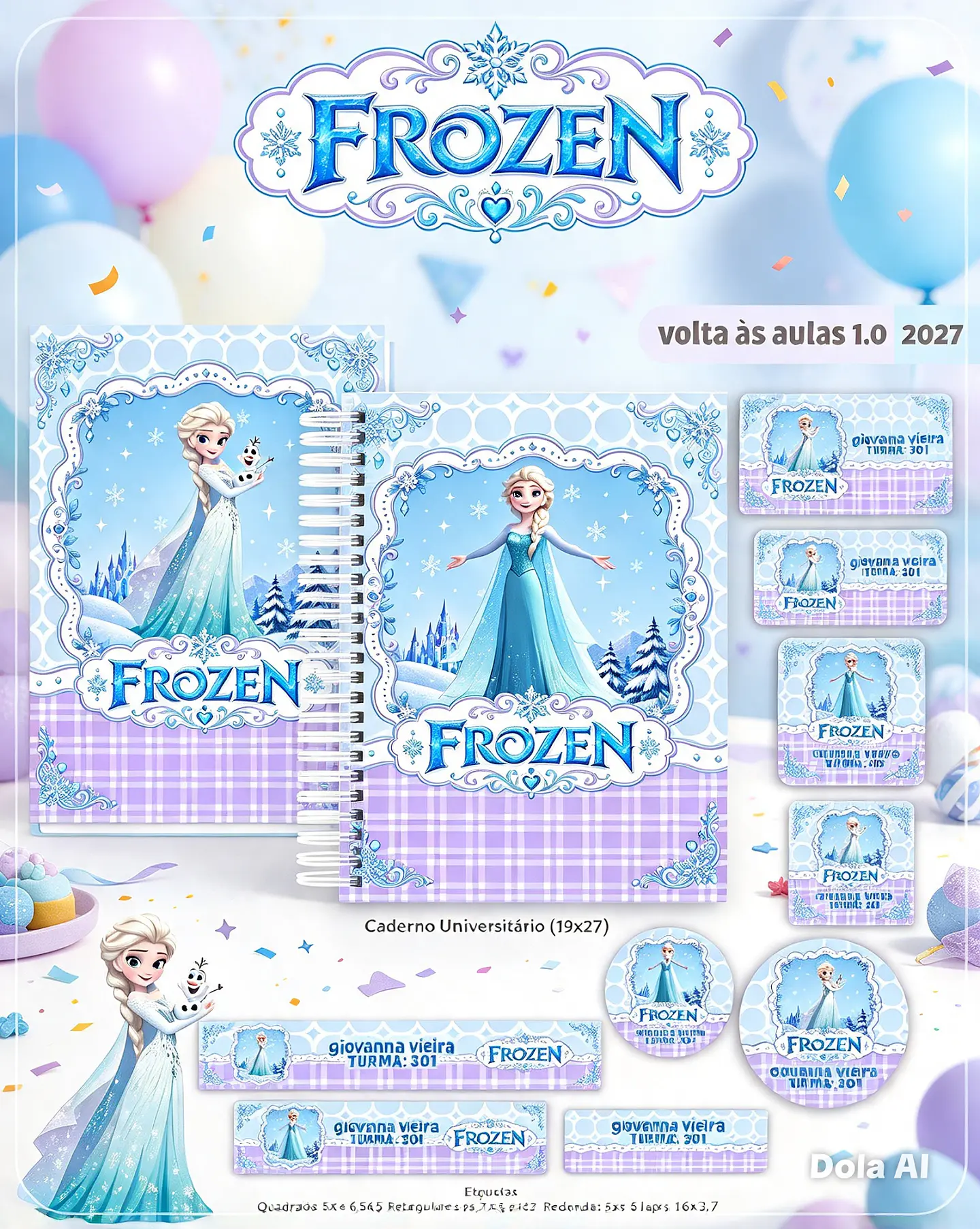 Encadernação - Coleção Escolar Frozen 1