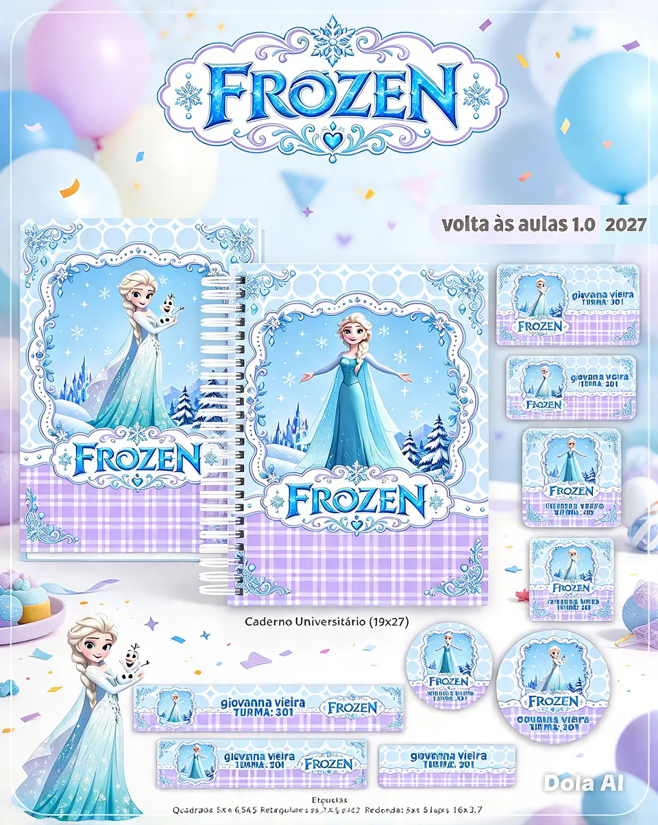 Encadernação - Coleção Escolar Frozen 1