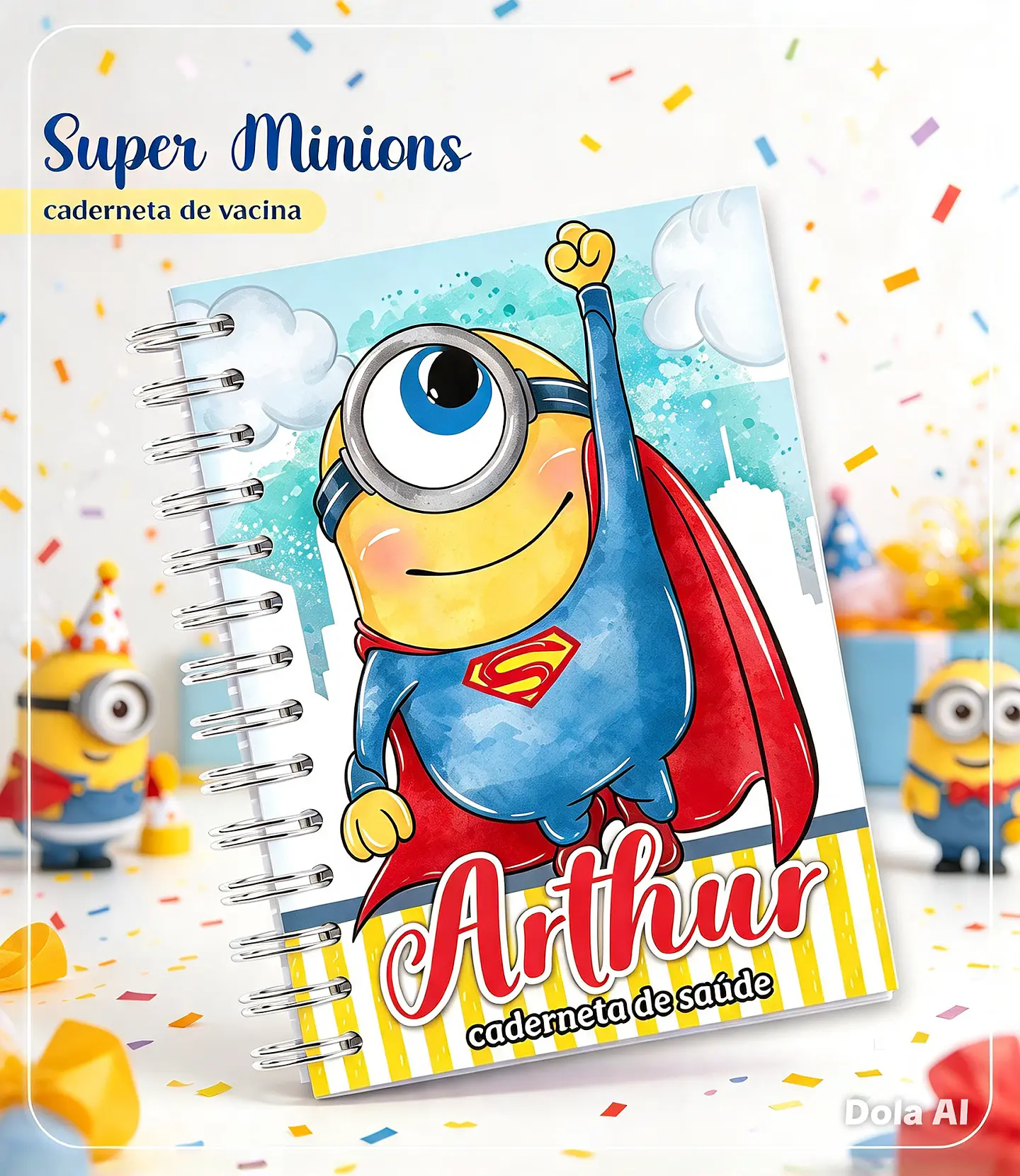 Encadernação - Caderneta Minions 1