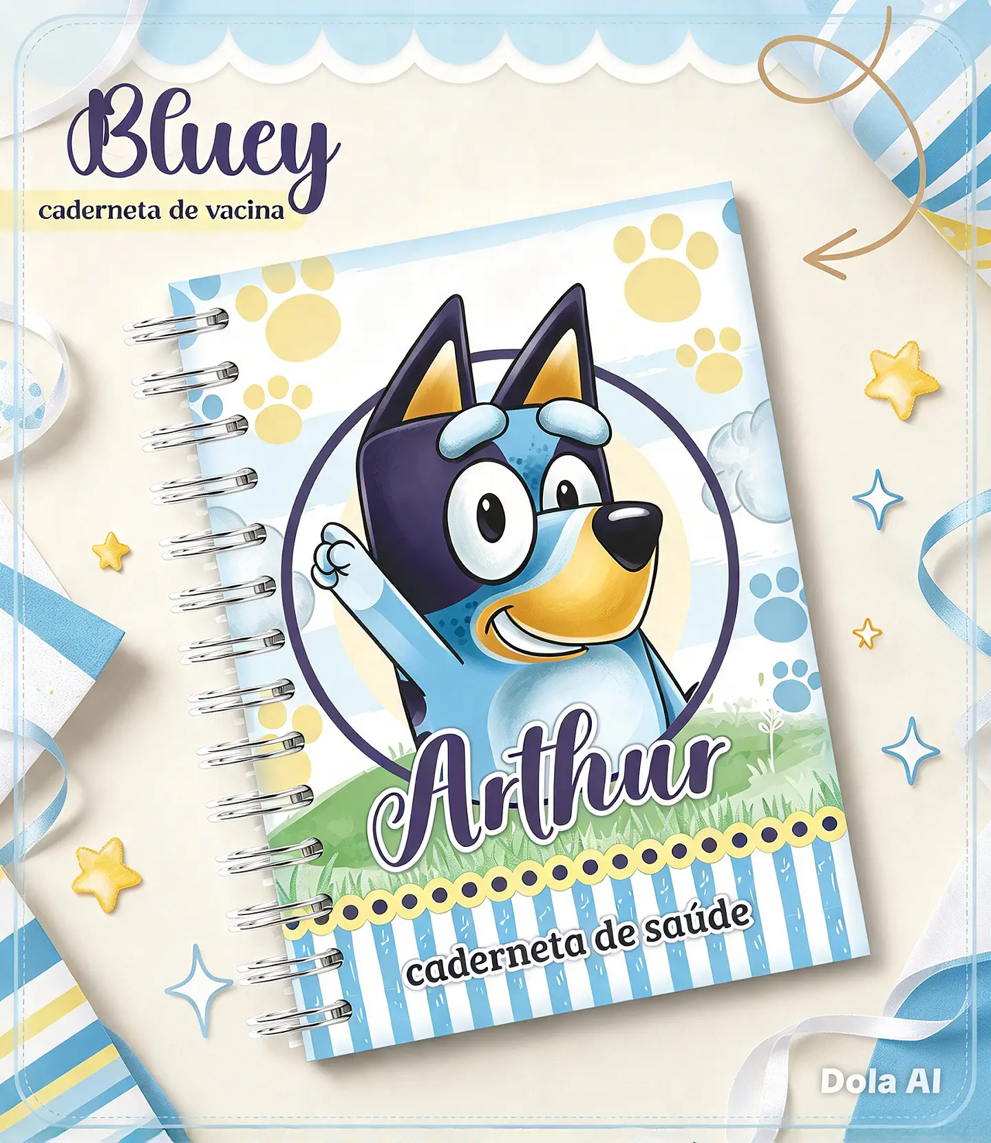 Encadernação - Caderneta Bluey Menino 1