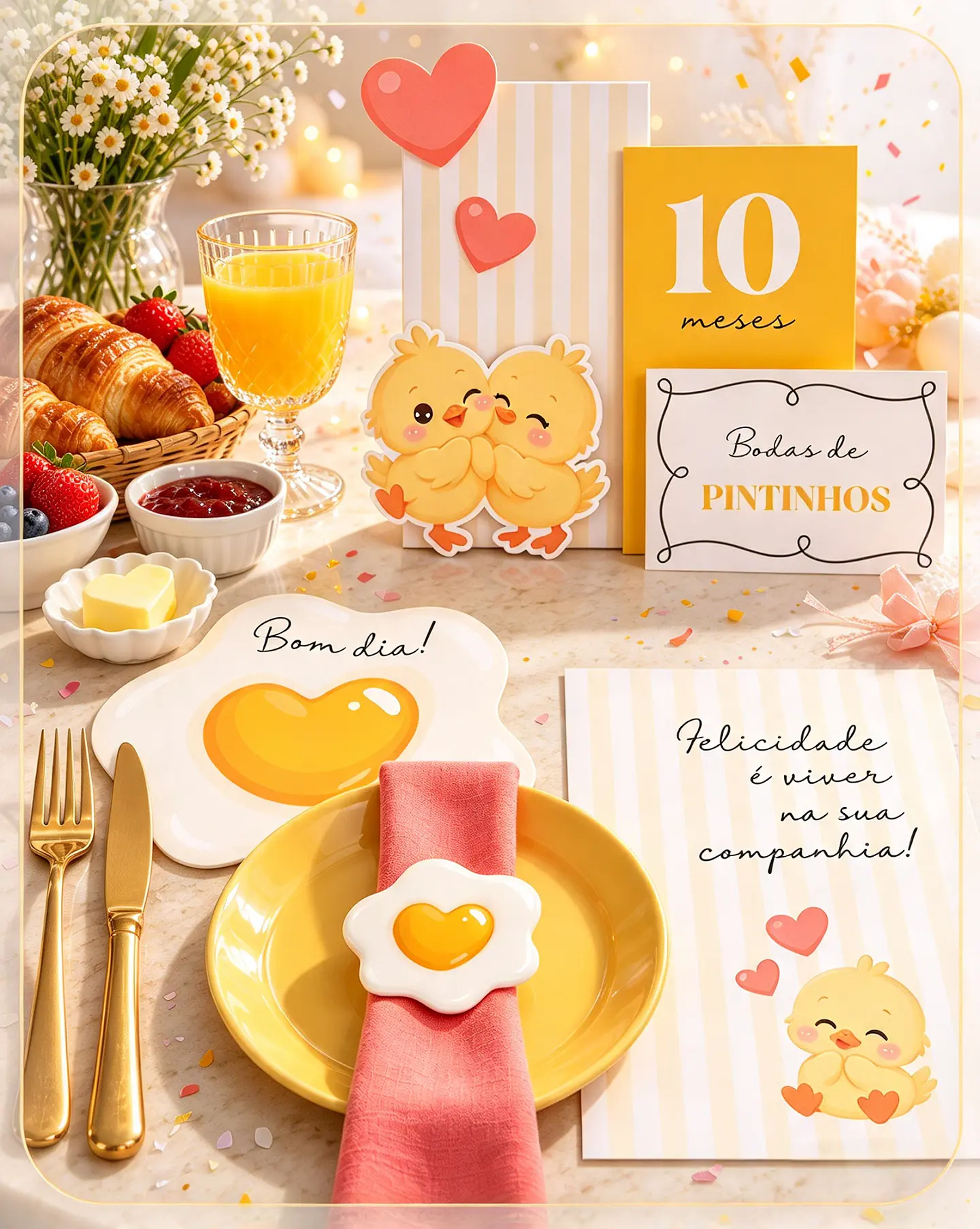 Arquivo de Corte Kit Bodas de Pintinhos 10 Meses 12 1