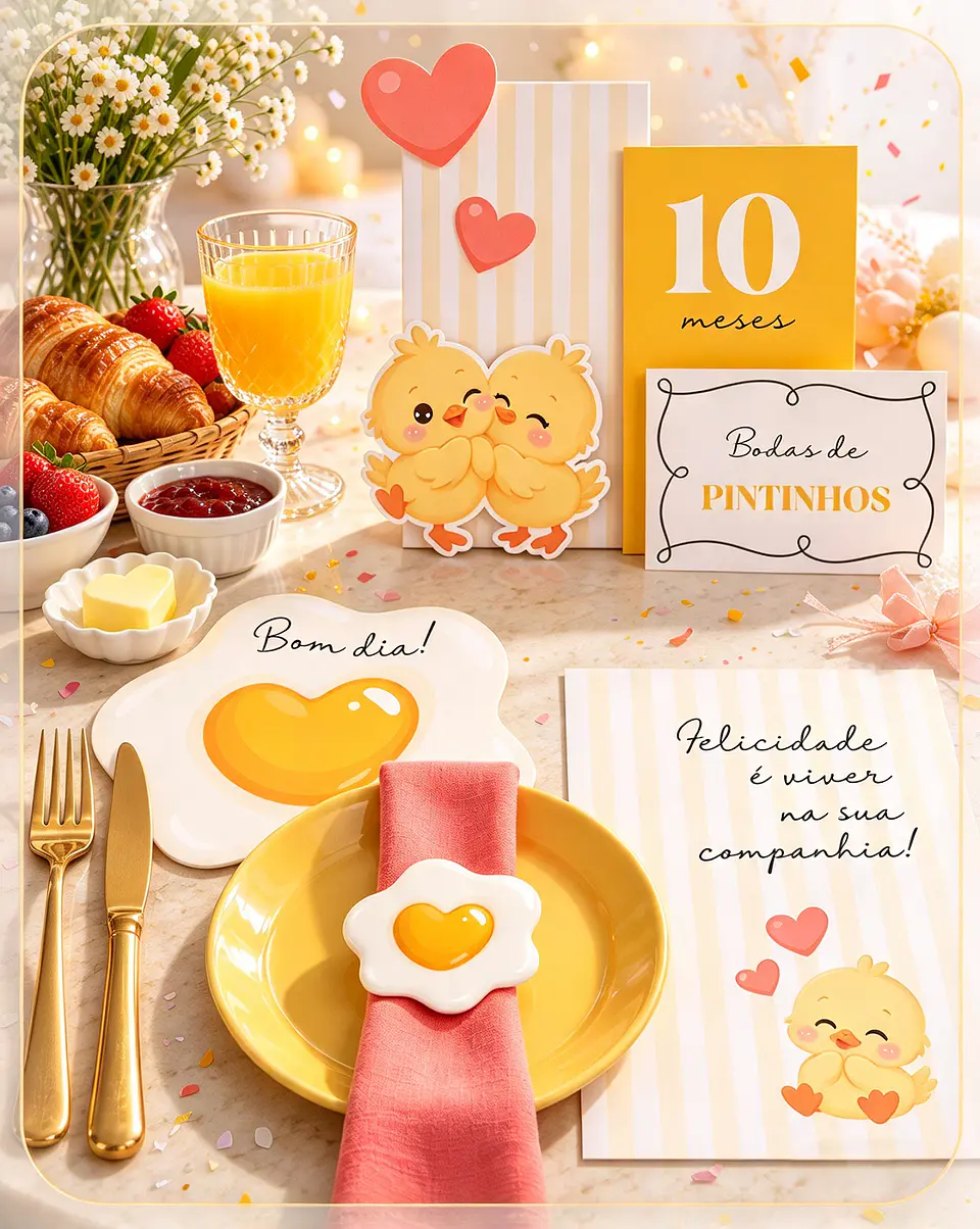 Arquivo de Corte Kit Bodas de Pintinhos 10 Meses 12 1