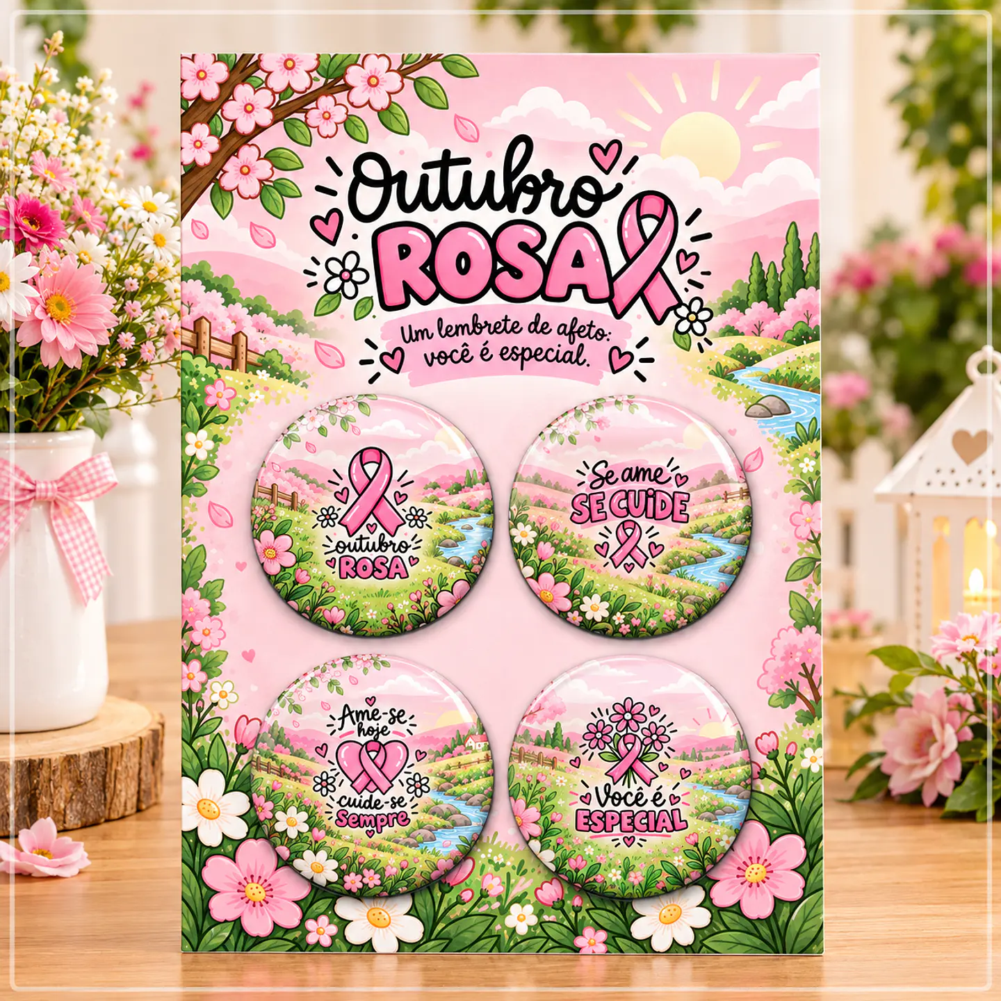 Arquivo de Corte Bottons Outubro Rosa 24 1