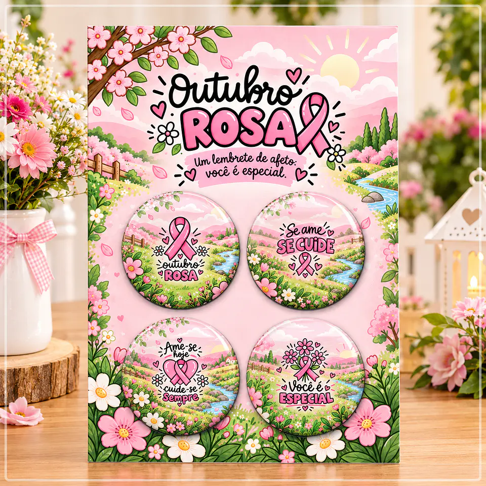 Arquivo de Corte Bottons Outubro Rosa 24 1