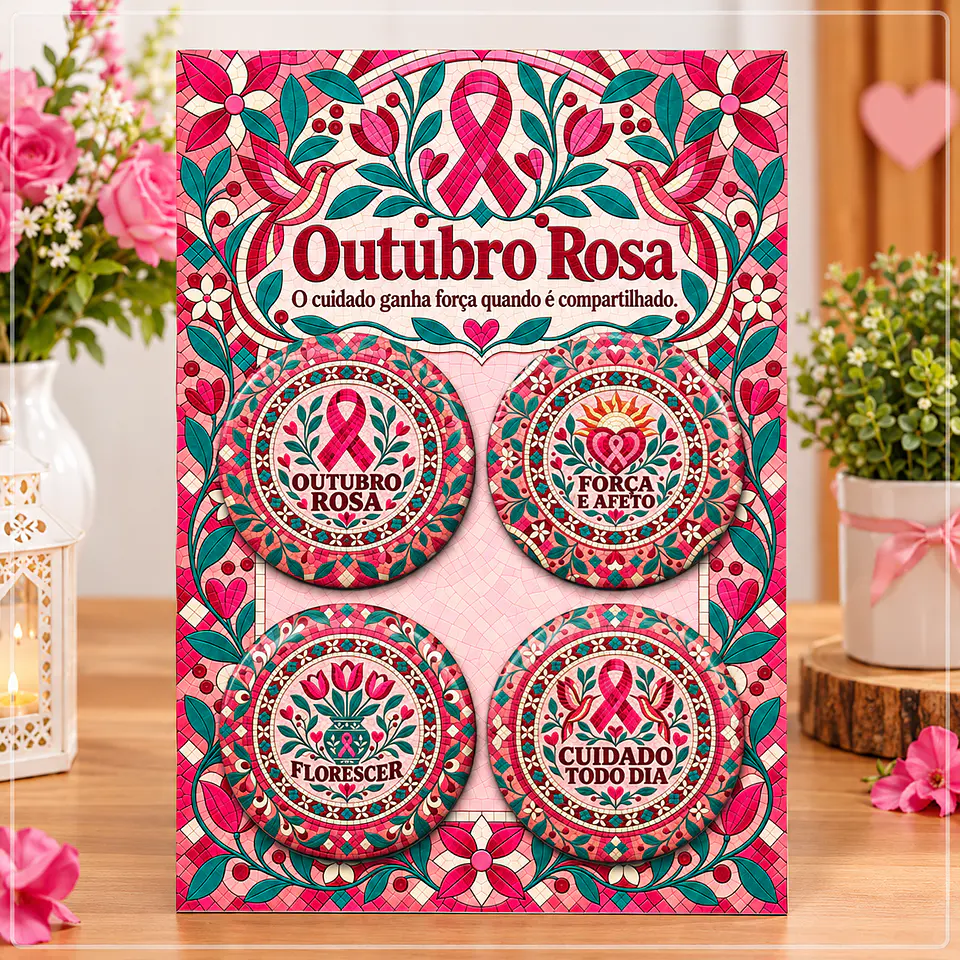 Arquivo de Corte Bottons Outubro Rosa 22 1
