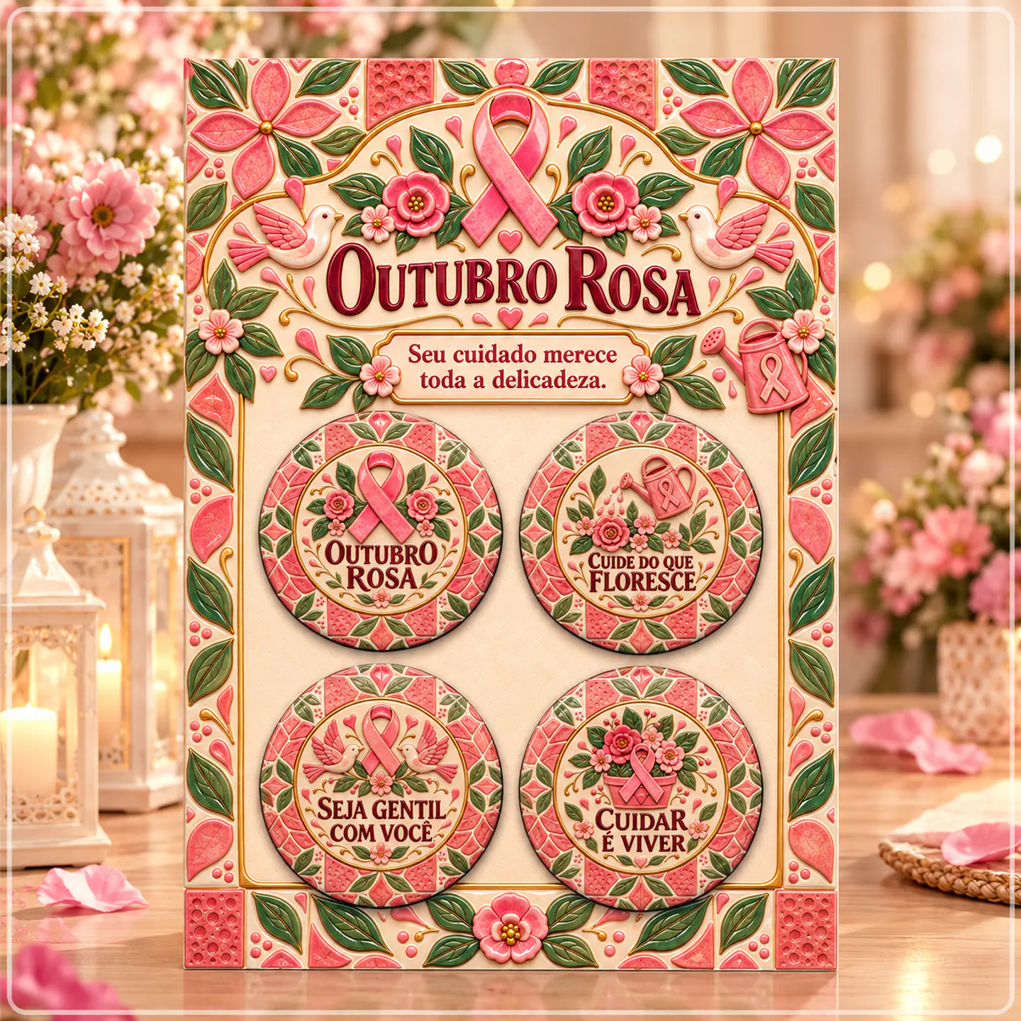 Arquivo de Corte Bottons Outubro Rosa 20 1