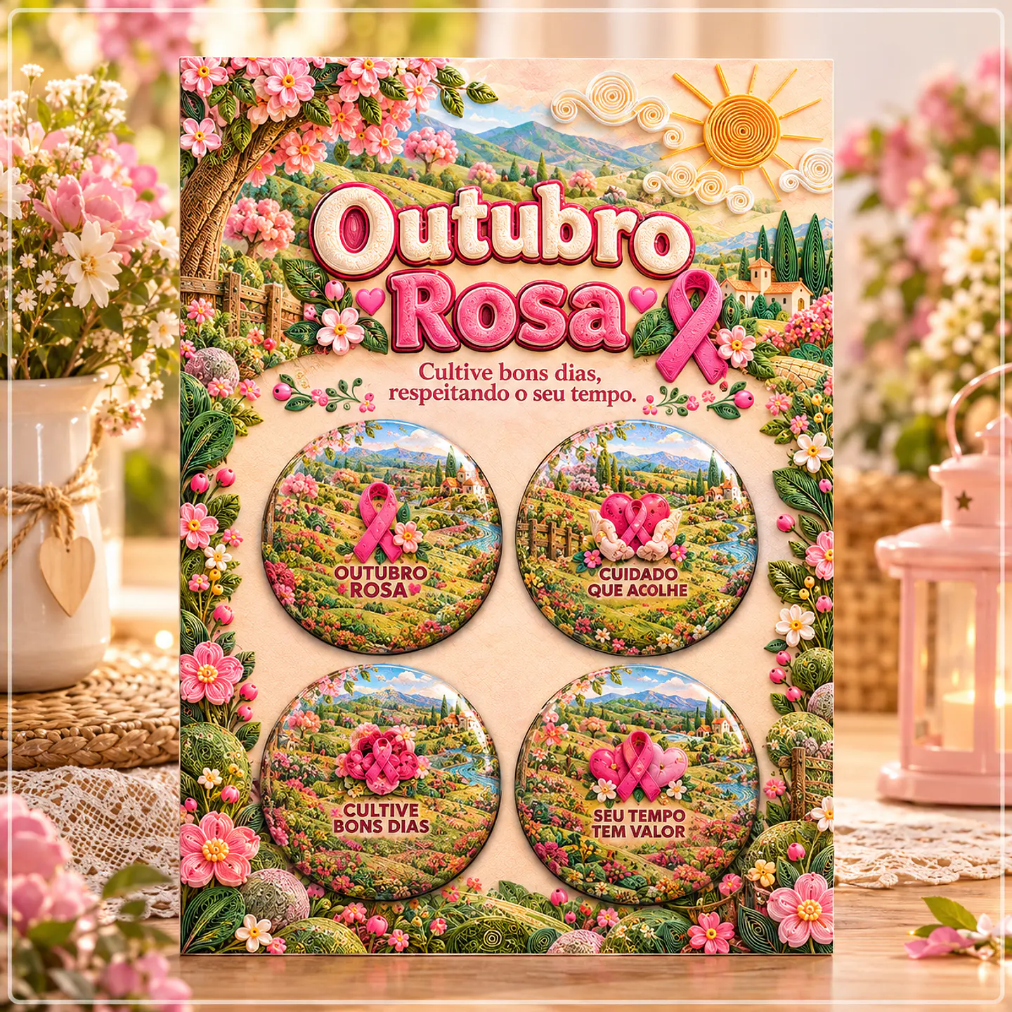 Arquivo de Corte Bottons Outubro Rosa 19 1