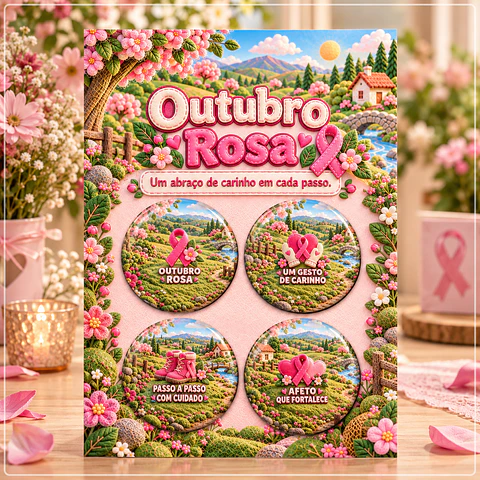 Arquivo de Corte Bottons Outubro Rosa 18
