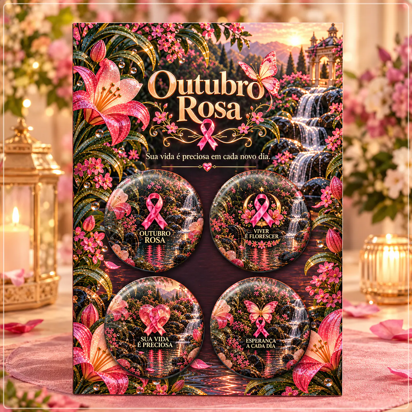 Arquivo de Corte Bottons Outubro Rosa 17 1