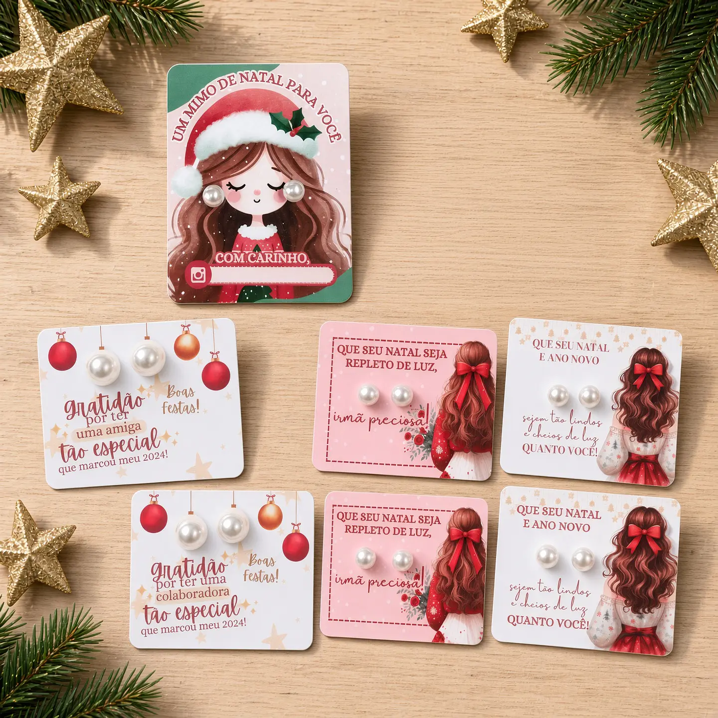 Arquivo de Corte Cards Brincos Retangulares Natal 16 1
