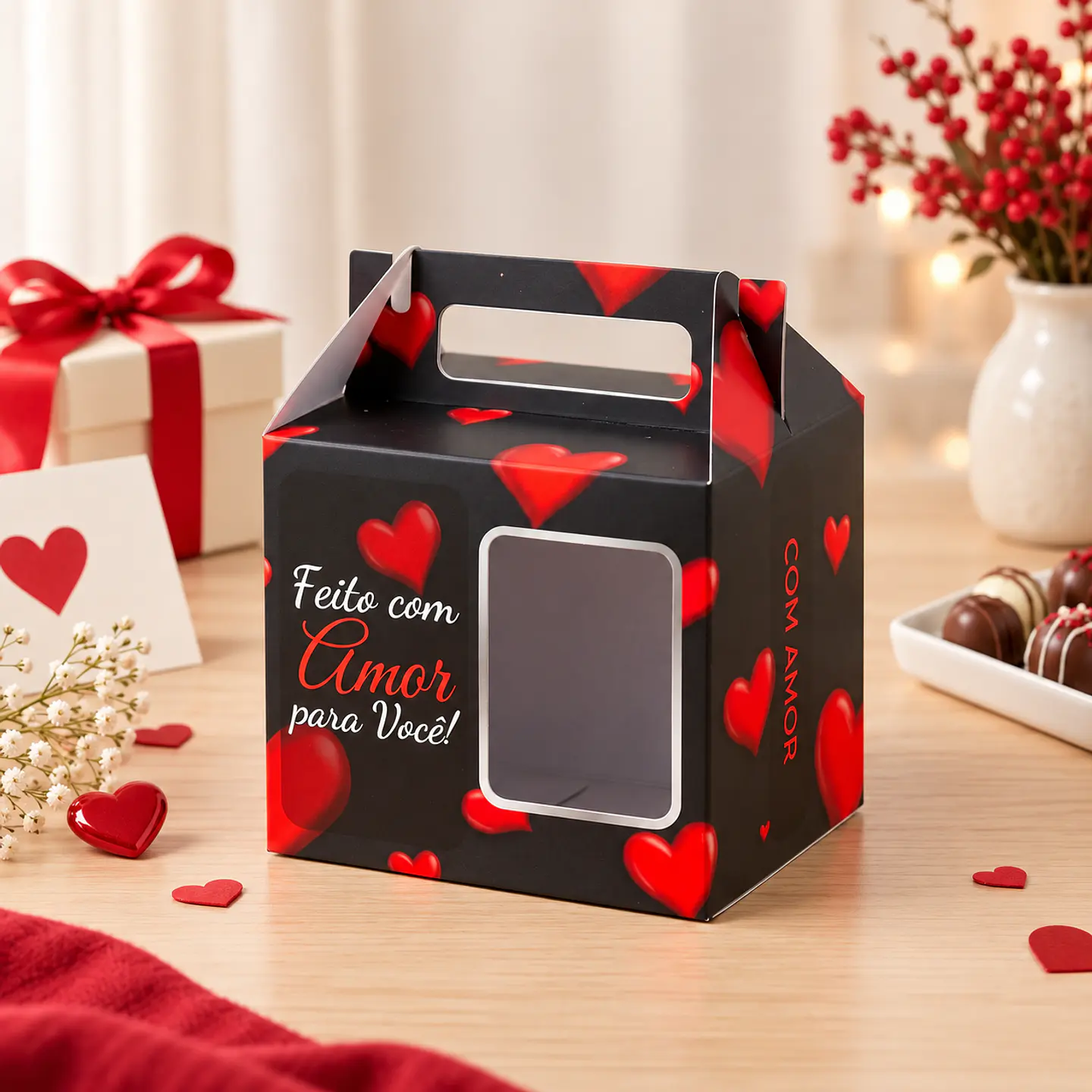 Arquivo de Corte Caixa Caneca Feito com Amor 21 1