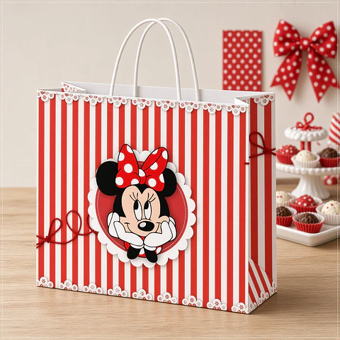 Arquivo de Corte Sacolinha Minnie Vermelha 48