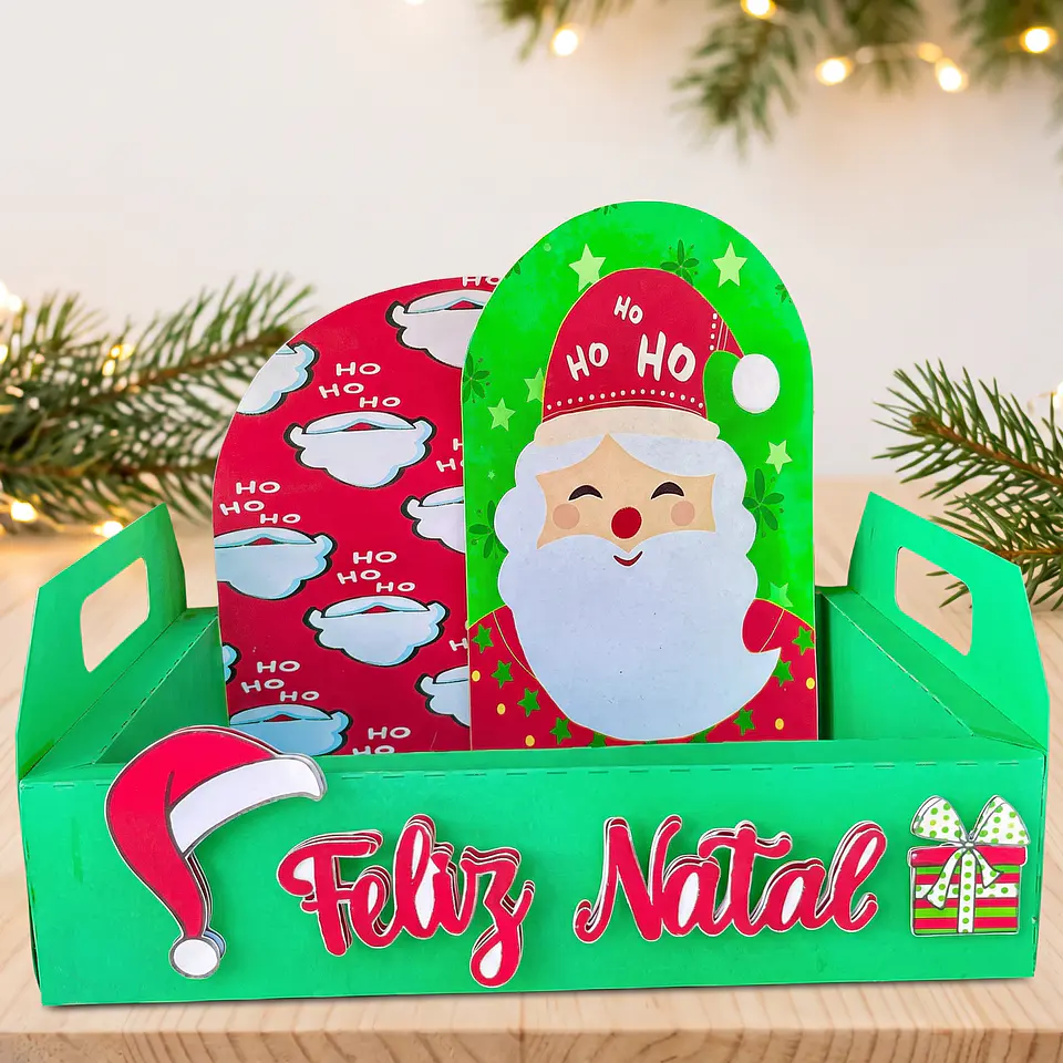 Arquivo de Corte Bandeja Papai Noel Natal 3 1