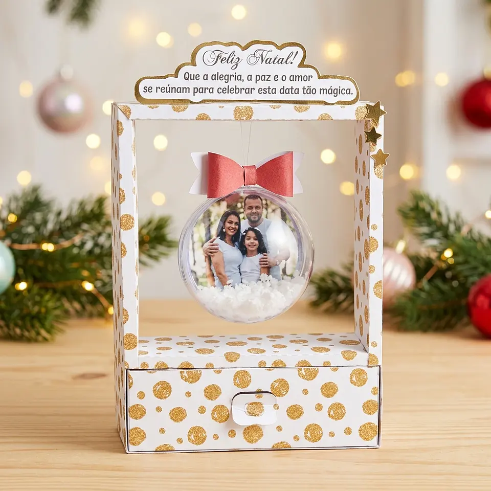 Arquivo de Corte Quadro Esfera Gaveta Natal 3 1