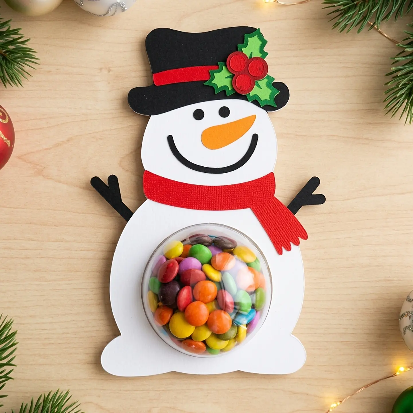 Arquivo de Corte Blister Boneco de Neve com Esfera de Doces Natal 1 1