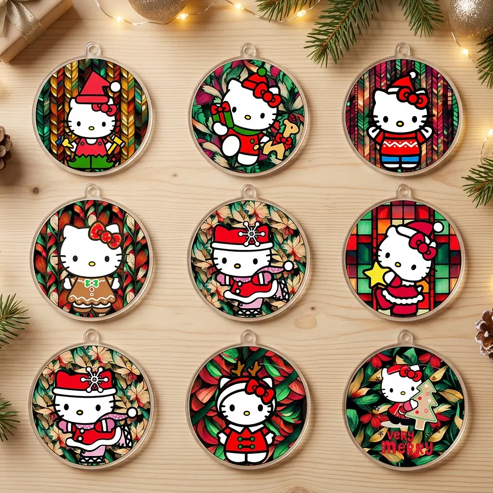 Arquivo de Corte Esferas Hello Kitty Natal 1 1