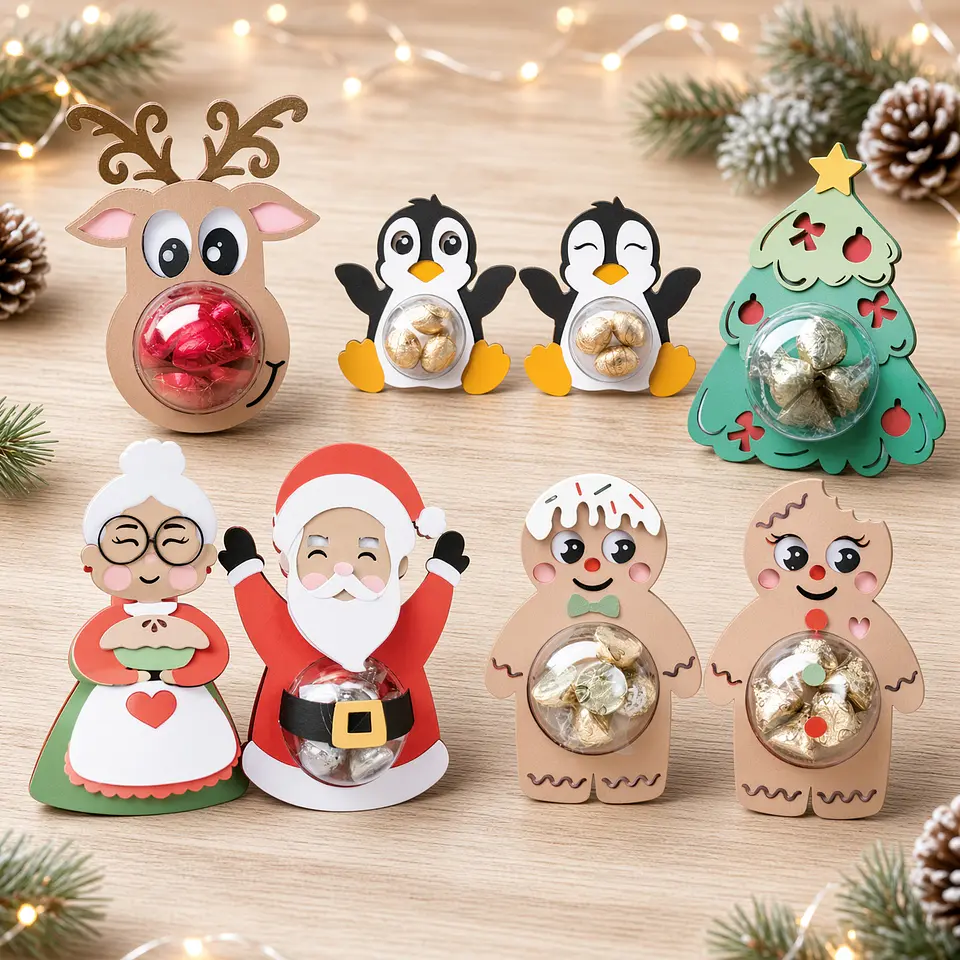 Arquivo de Corte Pacote Blister Porta Doces Natal 1 1