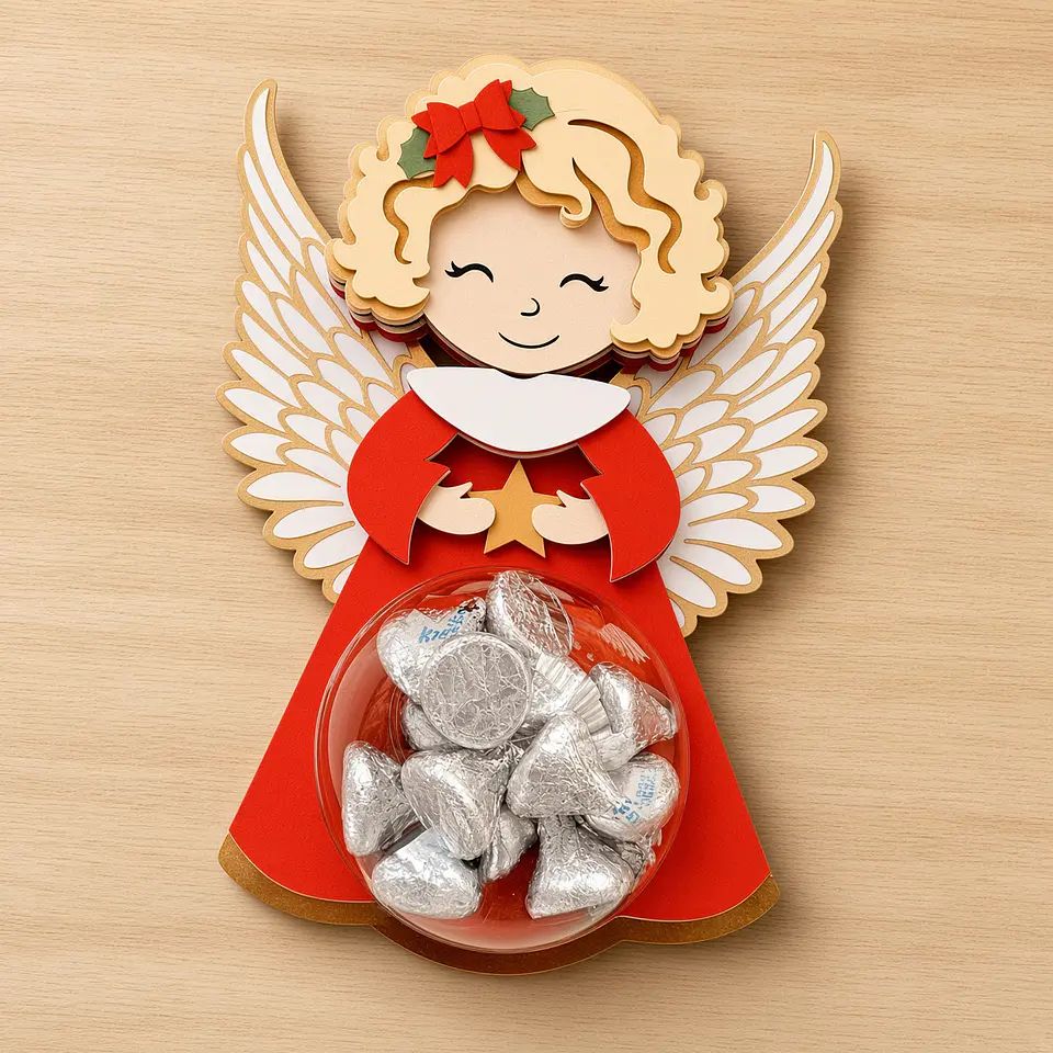 Arquivo de Corte Blister Anjo Natal 1 1