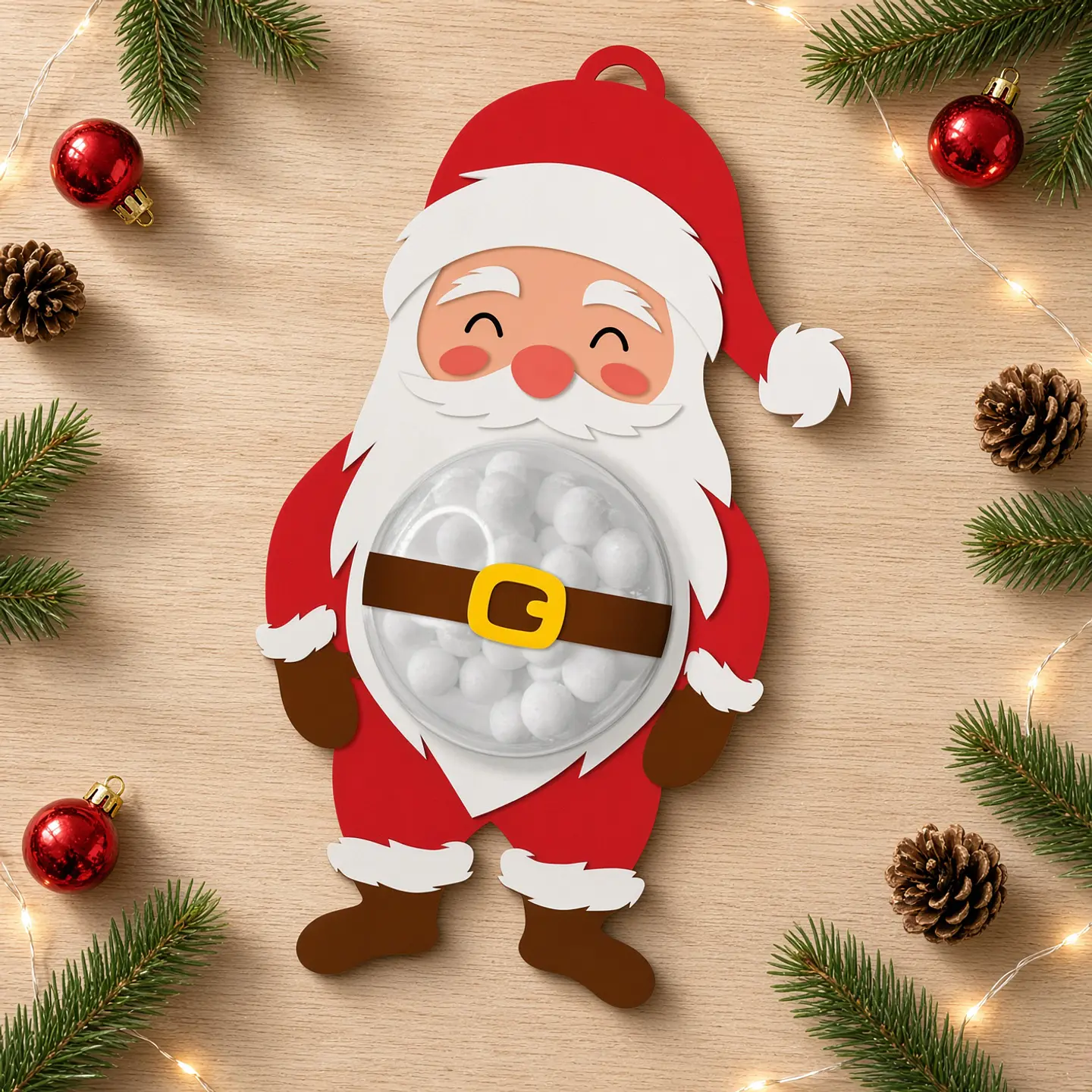 Arquivo de Corte Blister Pacote Natalino Suporte Noel para Doces com Esfera Natal 3 1