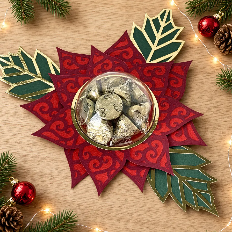 Arquivo de Corte Flor com Blister Natal 1 1