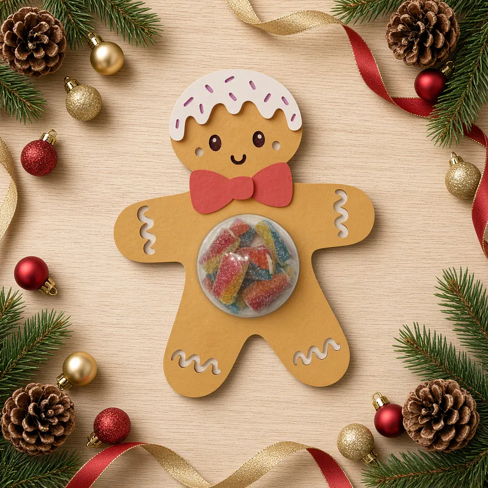 Arquivo de Corte Blister Senhor Biscoite de Gengibre com Esfera Natal 4 1