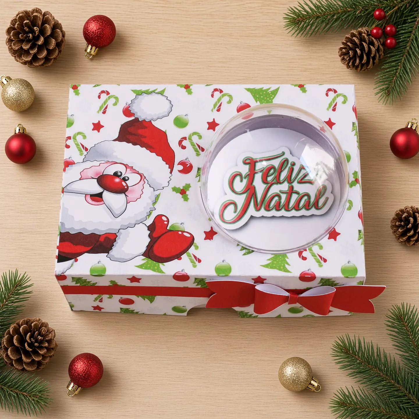 Arquivo de Corte Esfera Bolinha Cx Doce e Bola Natal 20 1