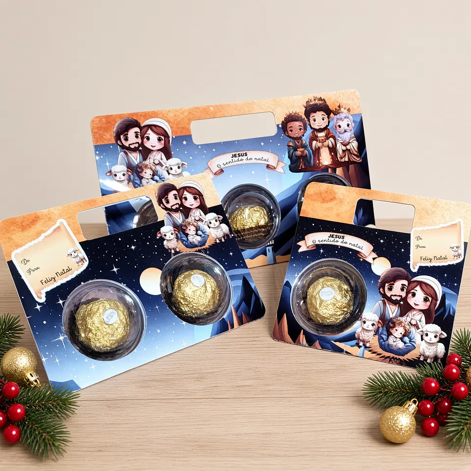 Arquivo de Corte Kit Suporte Blister e Docinhos Religioso Natal 5 1
