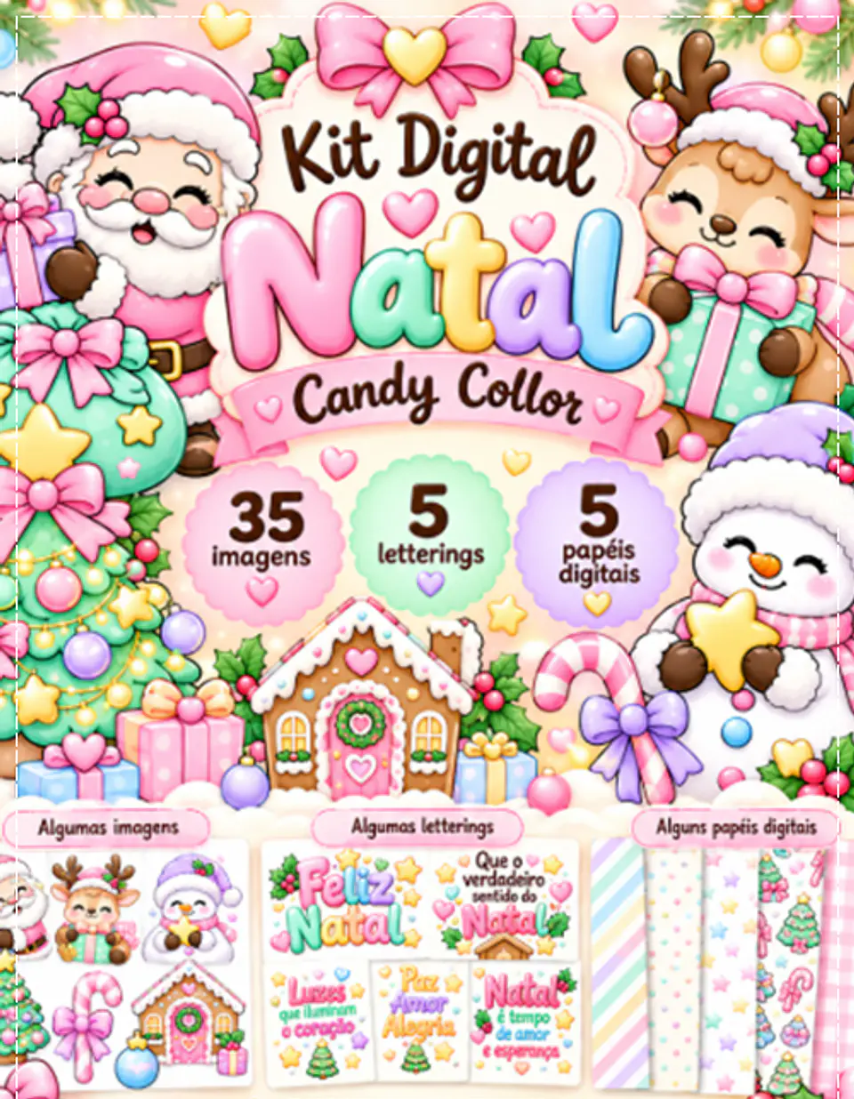 Kit Digital Natal Candy Color 1 1