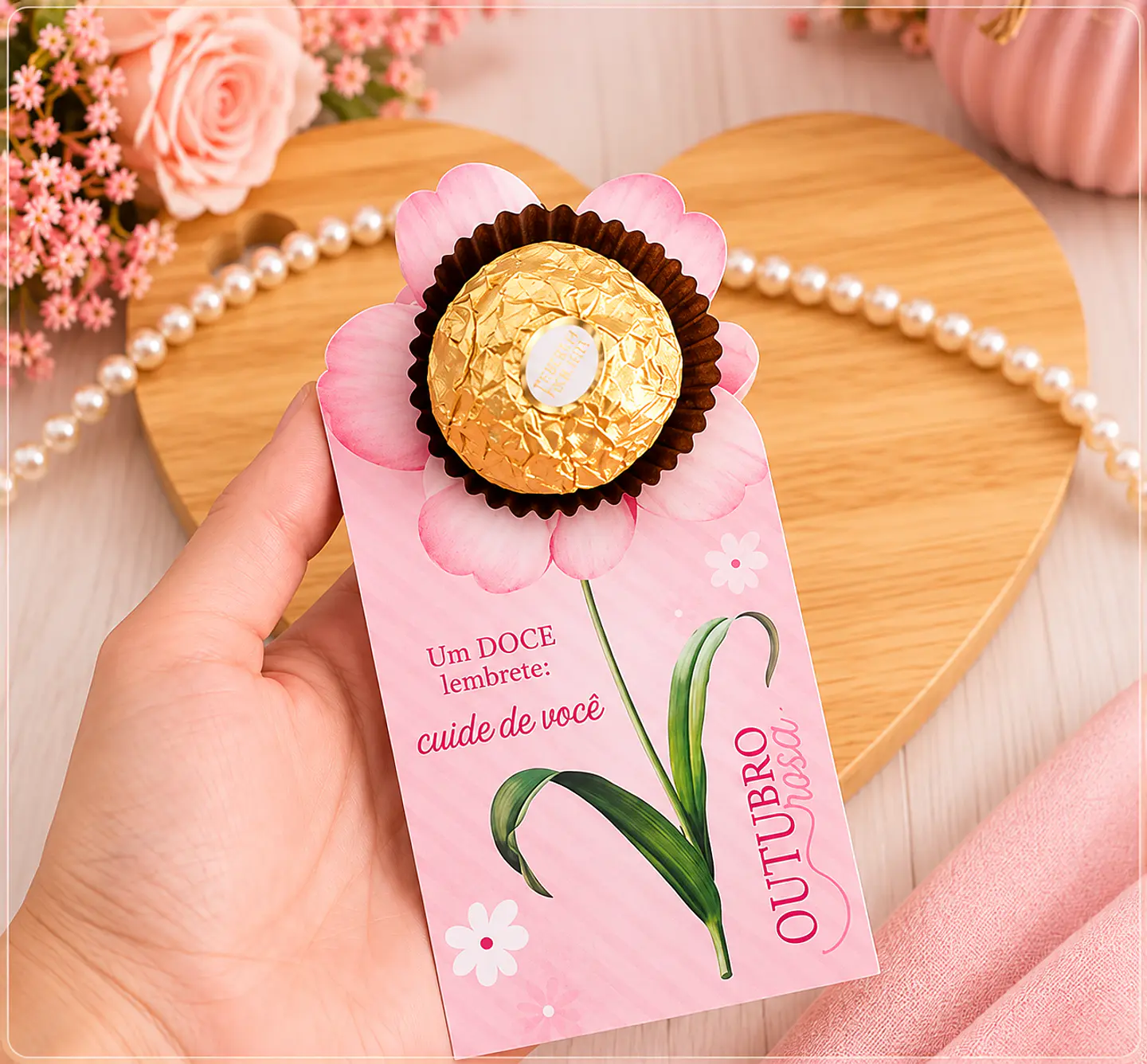 Arquivo de Corte Cartão Ferrero Rocher Outubro Rosa 4 1
