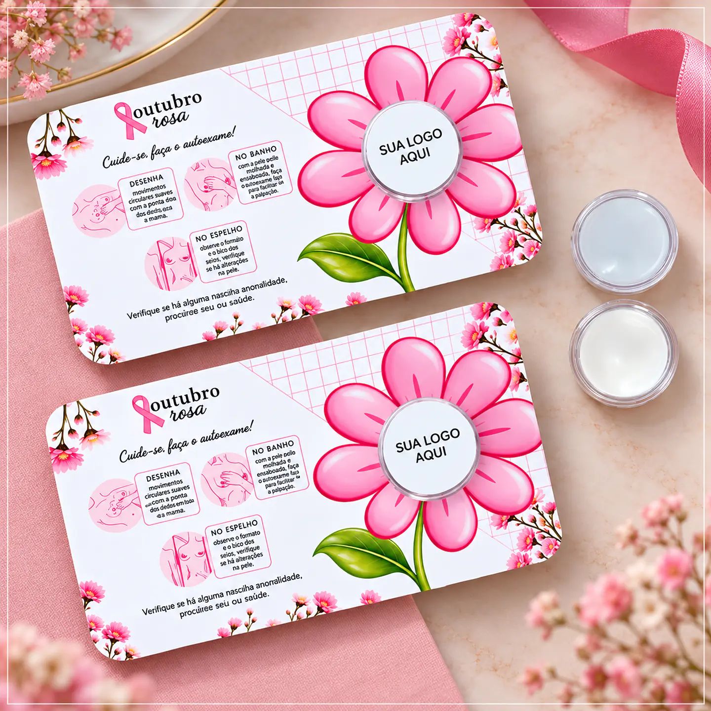 Arquivo de Corte Cartão com Creme Outubro Rosa 9 1