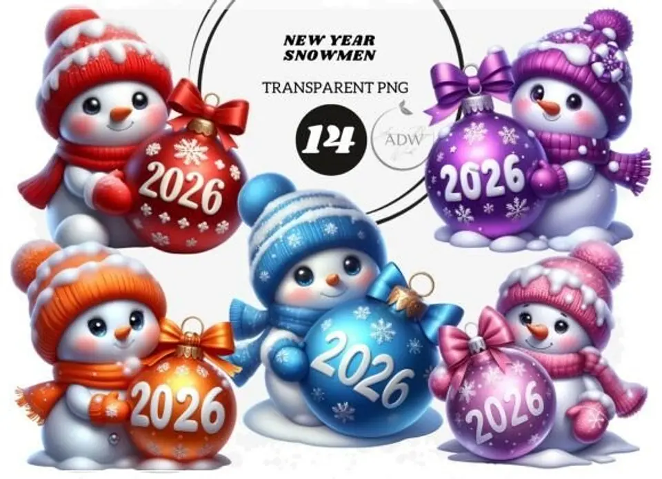 Kit Digital New Year Snowman Natal 11 1