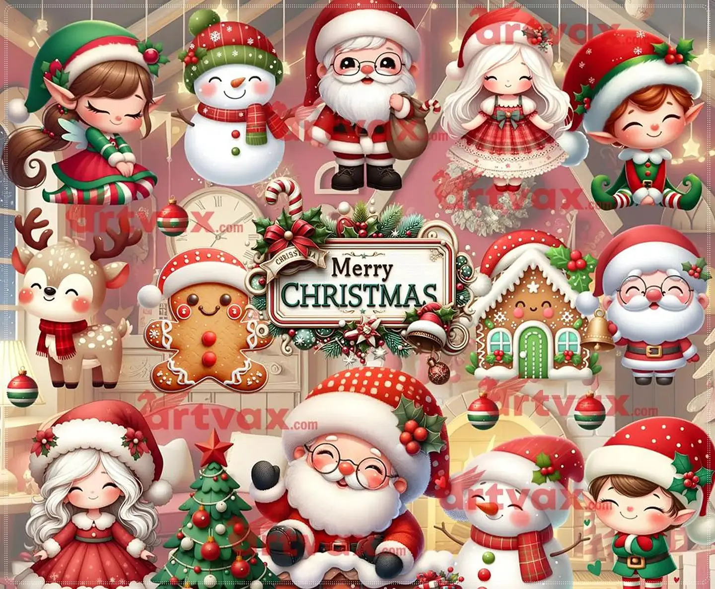 Kit Digital Feliz Cute Natal 2 1
