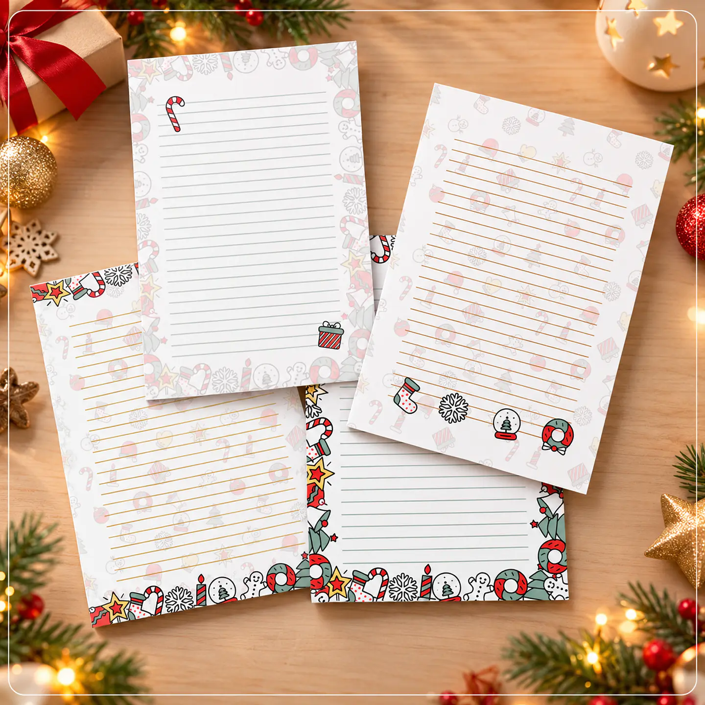 Encadernação - Papel de Carta Natal 1