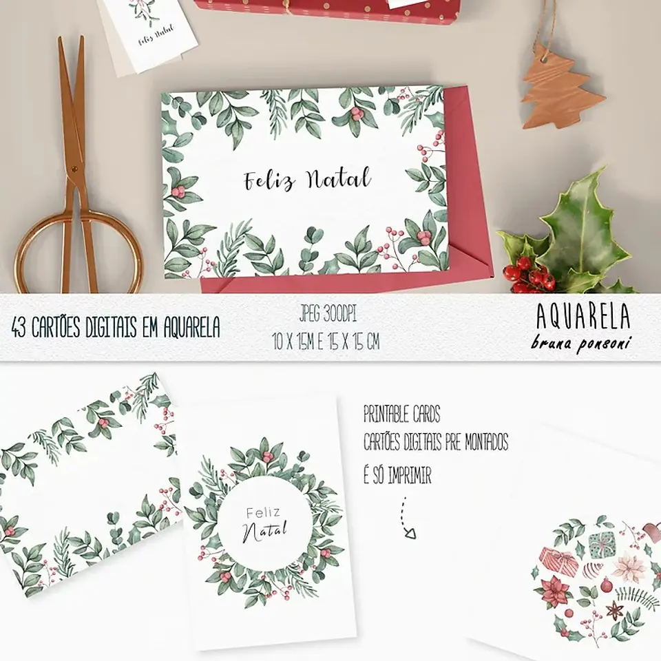 Kit Digital Cartões Natal 1 1