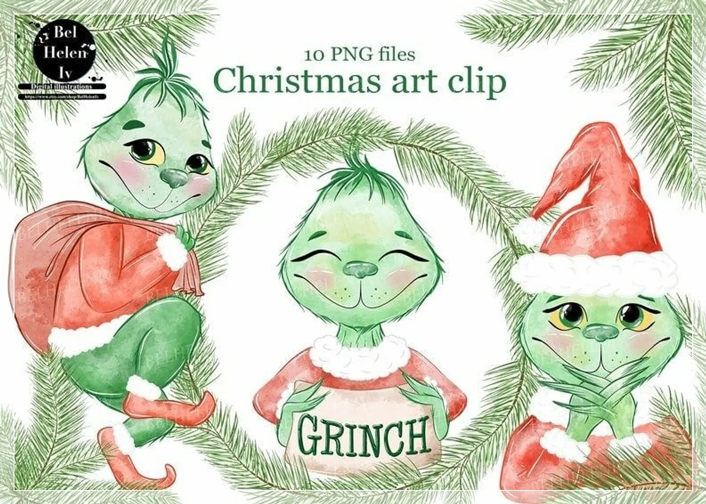 Kit Digital Christmas Grinch Natal 3 1