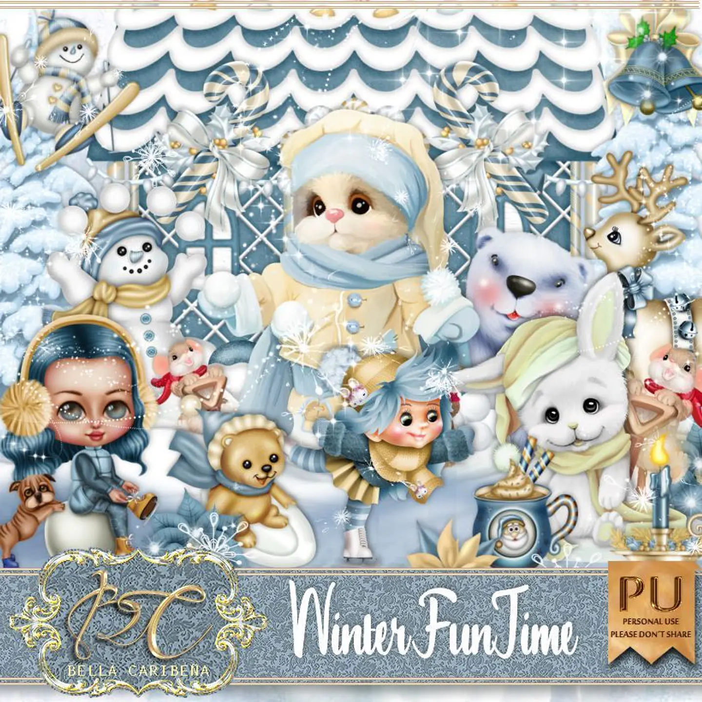 Kit Digital Winter fun time Natal 2 1