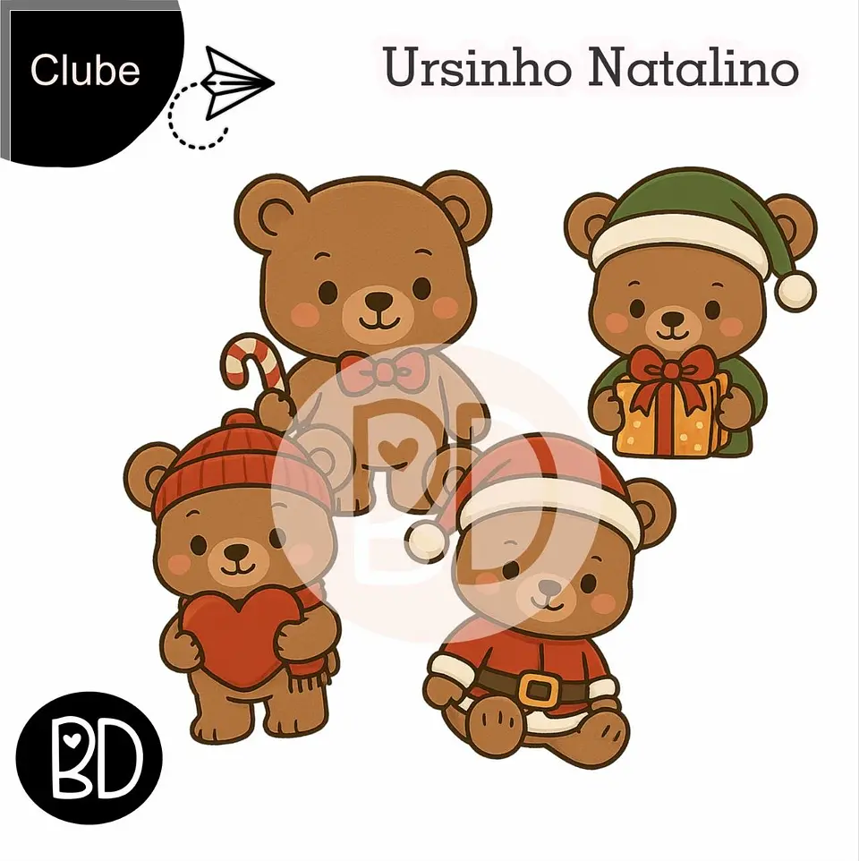 Kit Digital Ursinhos Natal 36 1