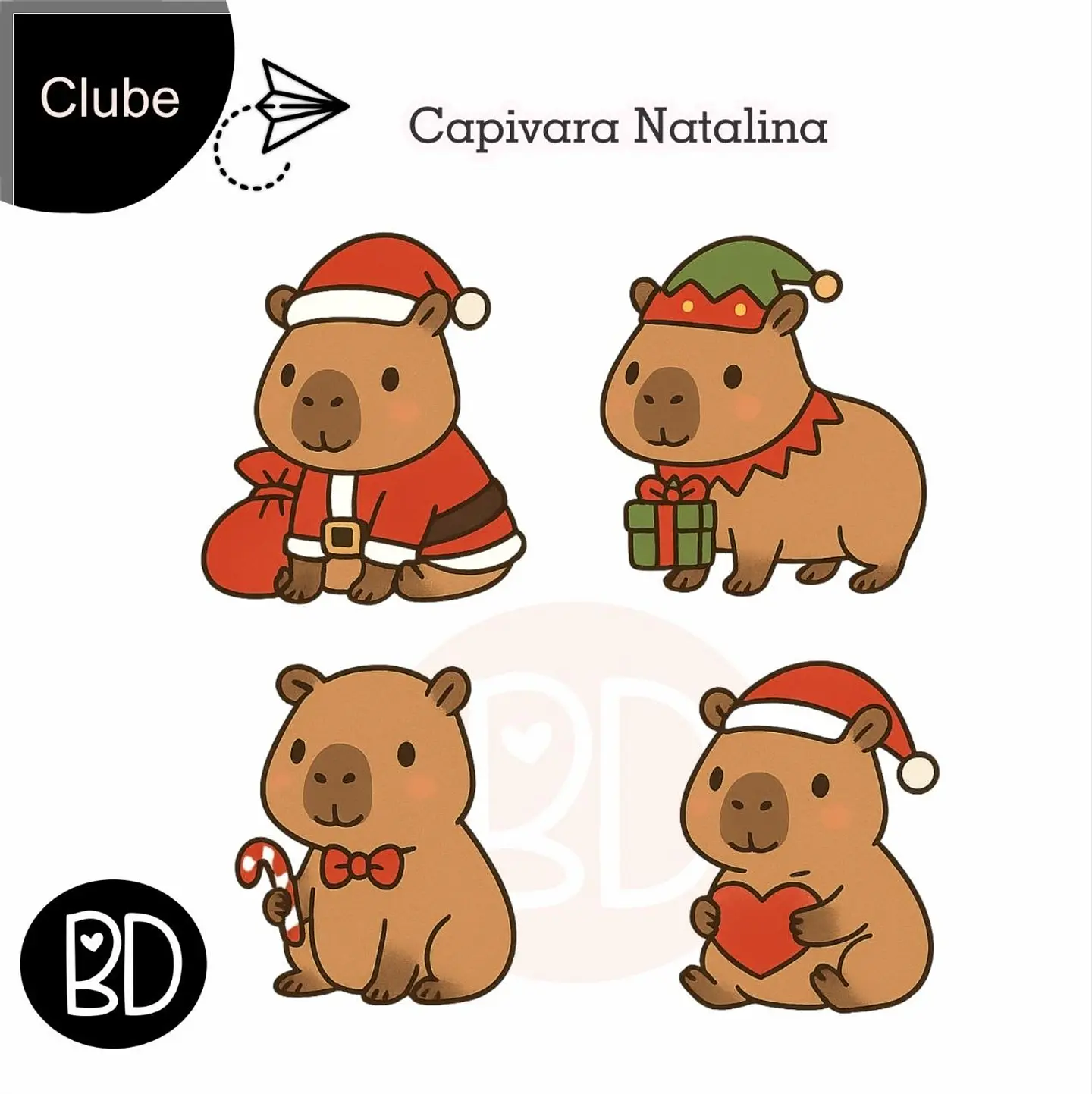 Kit Digital Capivara Natal 4 1