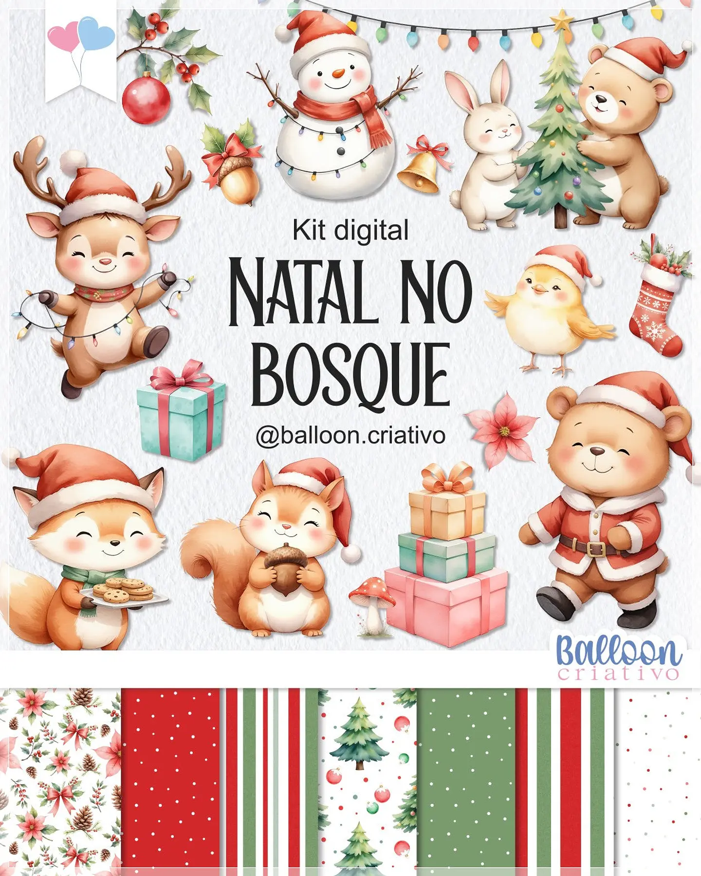 Kit Digital Bosque Natal 8 1