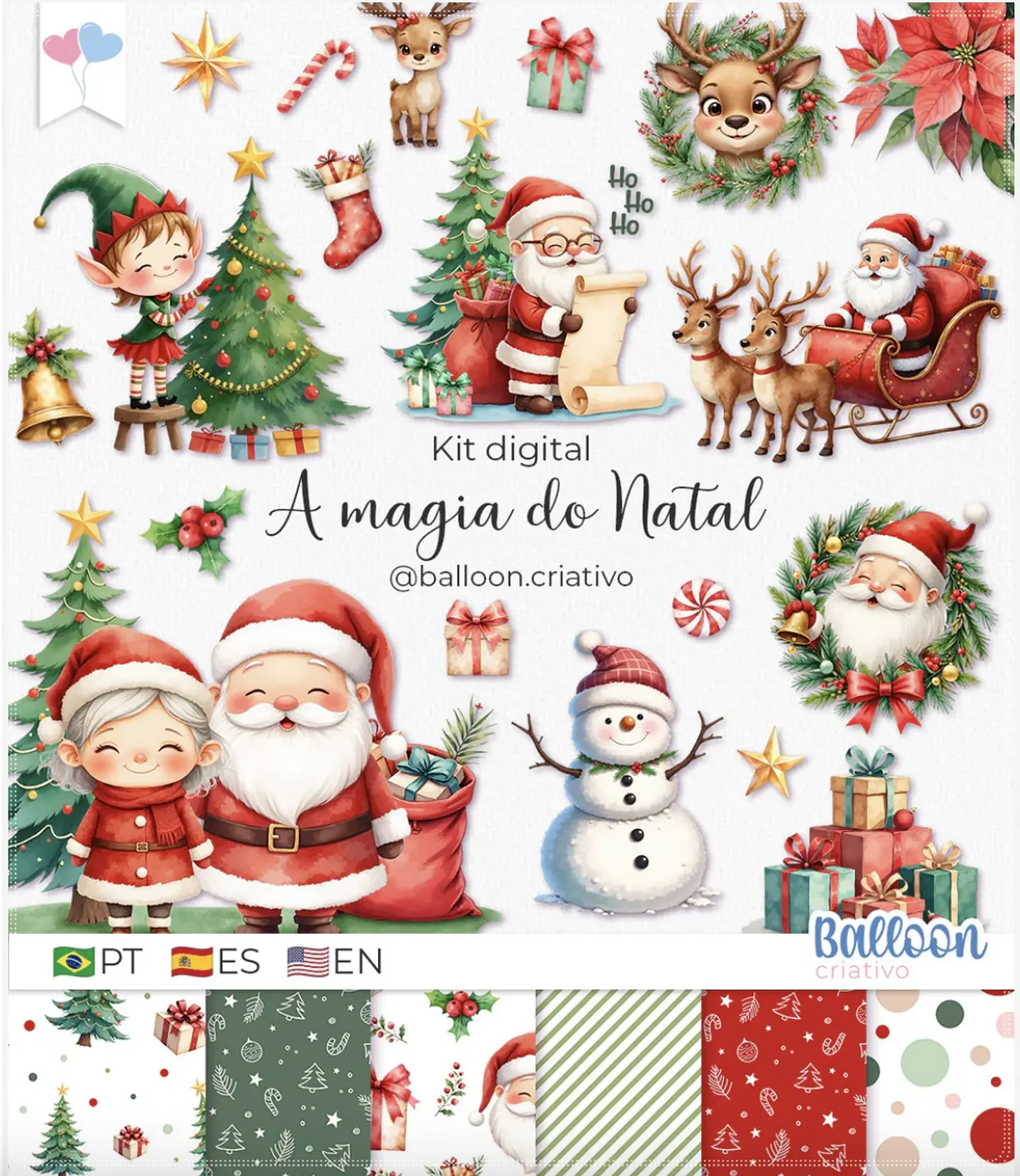Kit Digital A Magia Natal 6 1