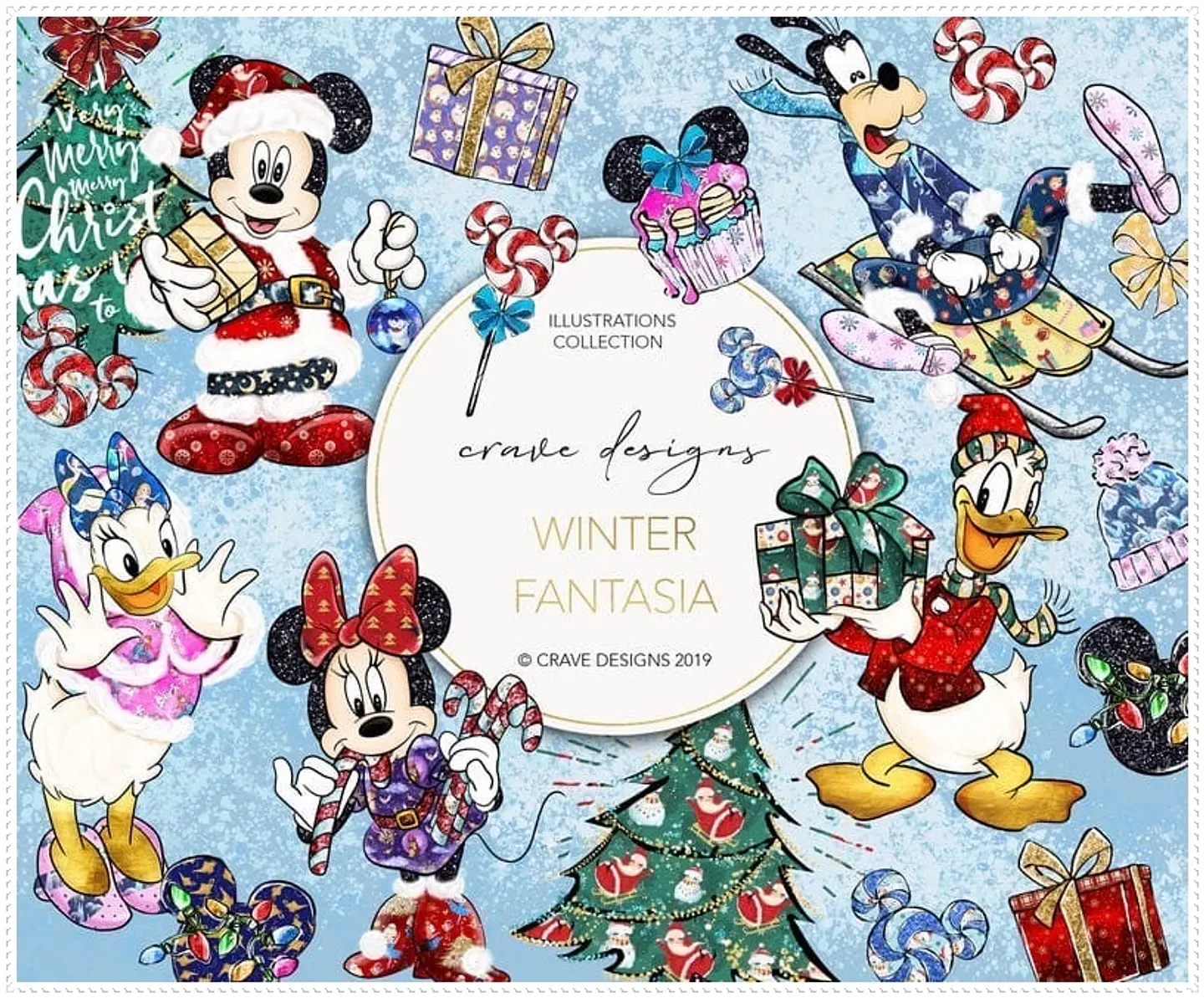 Kit Digital Winter Turma do Mickey Natal 1 1