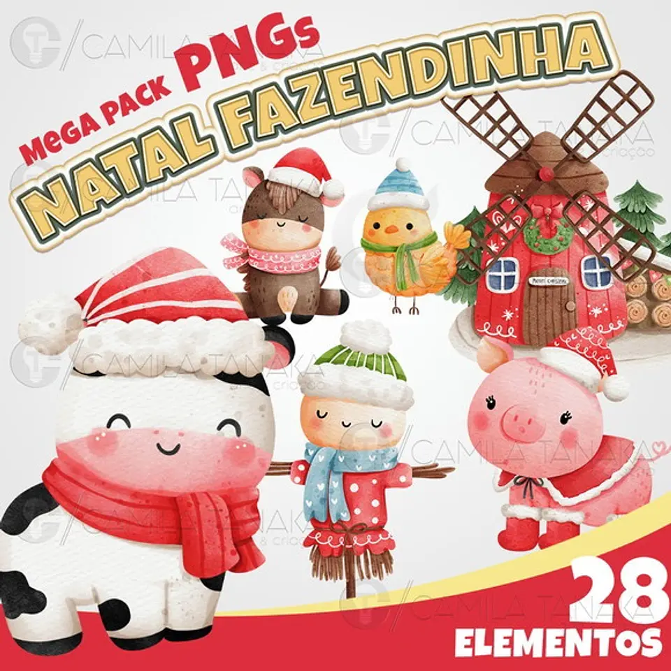 Kit Digital Dg Mega Pack Fazendinha Natal 4 1