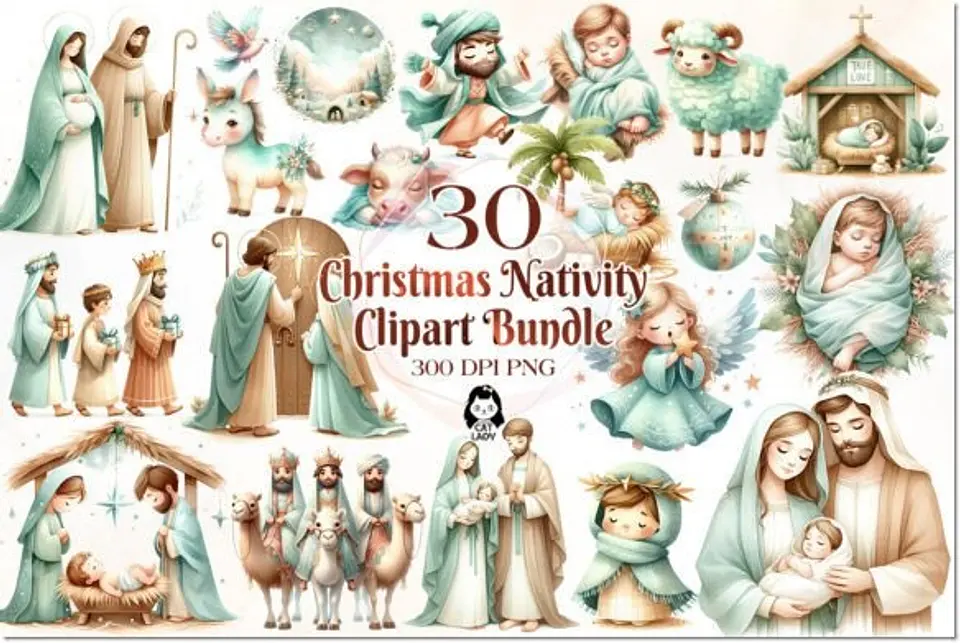 Kit Digital Christmas Nativity Natal 3 1